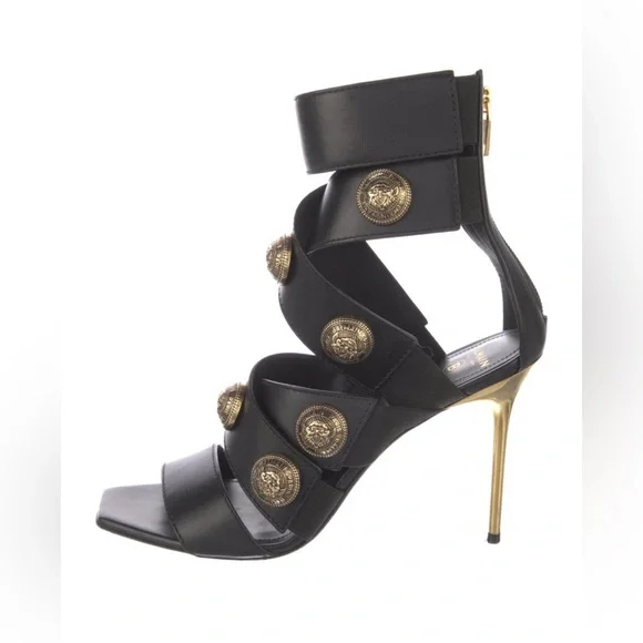 Balmain Shoes Balmain Alma Gladiator Leather Heels Poshmark